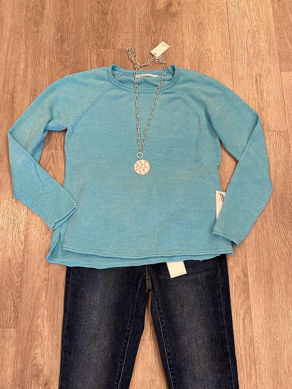 Turquoise Chenille Sweater