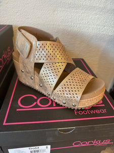 Corky’s Gold Guilty Pleasure Wedge