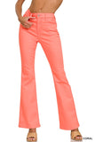 Hi-Rise Bootcut Colored Denim Pants