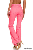 Hi-Rise Bootcut Colored Denim Pants