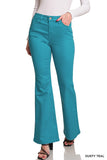 Hi-Rise Bootcut Colored Denim Pants