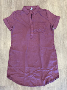 POP OVER SHIRT DRESS W/ POCKETS