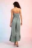 Ruffle Hem Jumpsuit-Sage