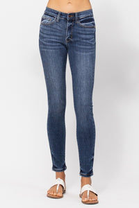 Judy Blue Mid-Rise Skinny w/ Handsanding