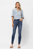 Judy Blue Mid-Rise Skinny w/ Handsanding