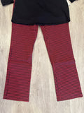 Red Houndstooth Printed Millennium Pants