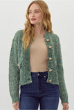 Sage Mix Knitted Cardigan