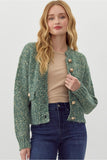 Sage Mix Knitted Cardigan