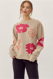 Taupe Mix Floral Sweater