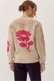 Taupe Mix Floral Sweater