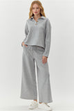 H. Grey Textured Pant Set