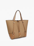 Kya Contrast Tote- Tan