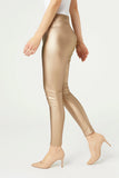 ALEXI FAUX LEATHER LEGGING- Metallic Taupe