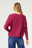 RELAXED CIANA PULLOVER SWEATER- Beaujolais