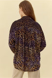 Lavender Velvet Leopard Top