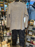 MOCK NECK TUNIC SWEATER W/ SIDE SLITS