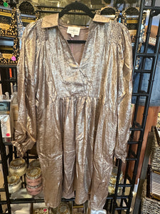 Umgee Metallic Mini Dress- Gold