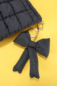 Puffy Bow Charm Keychain