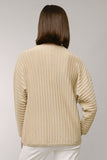 L/S LUREX V-NECK SWEATER- Gold