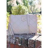 Madelyn Clutch/Crossbody Tan Quilted Ld P38806