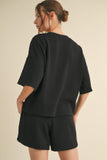 Black Short Set w/ U-Neck