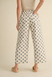 Blue Polka Dot Wide Leg Pants