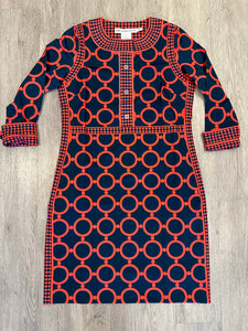 Trimmed Up Dress-Dip & Dots Navy