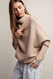 Oatmeal Turtle Neck Loose Fit Sweater