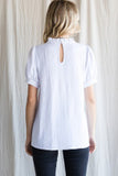 White Top w/ Frill Neck