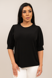 Cinderella Sleeve Top-Black