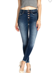 High Rise Skinny Jeans-Dark